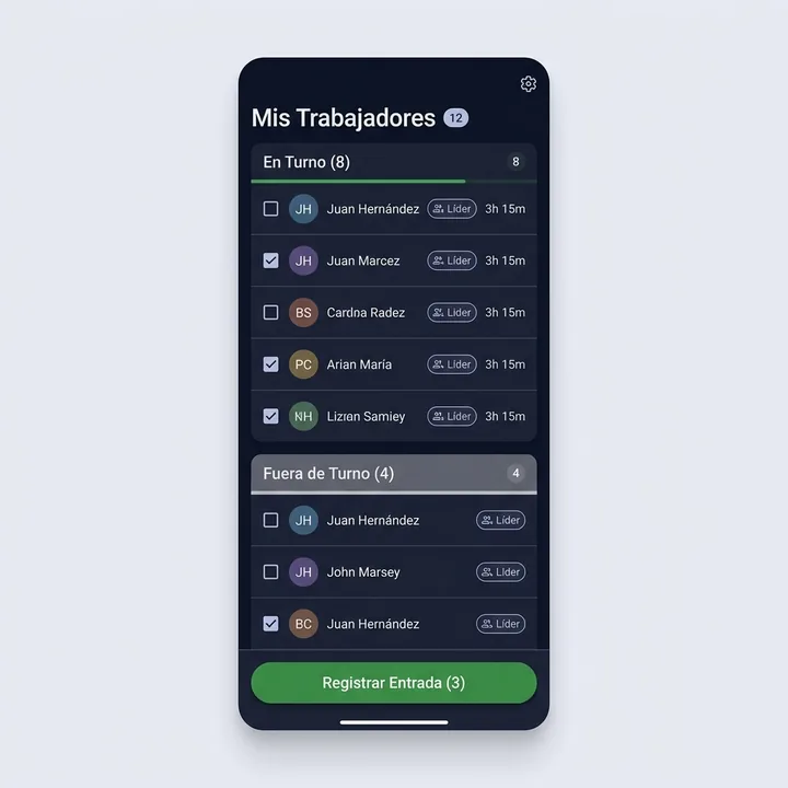 My workers — Run the whole crew from your pocket